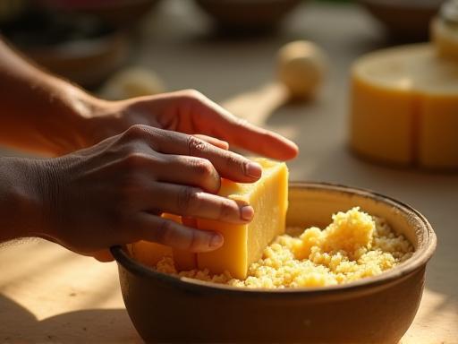 Hands crafting natural soap in a sunlit Mumbai workshop with ingredients around